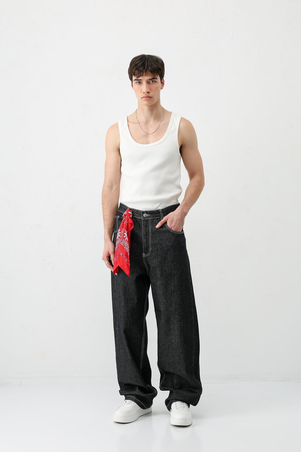 Super Baggy Fit Jean Siyah