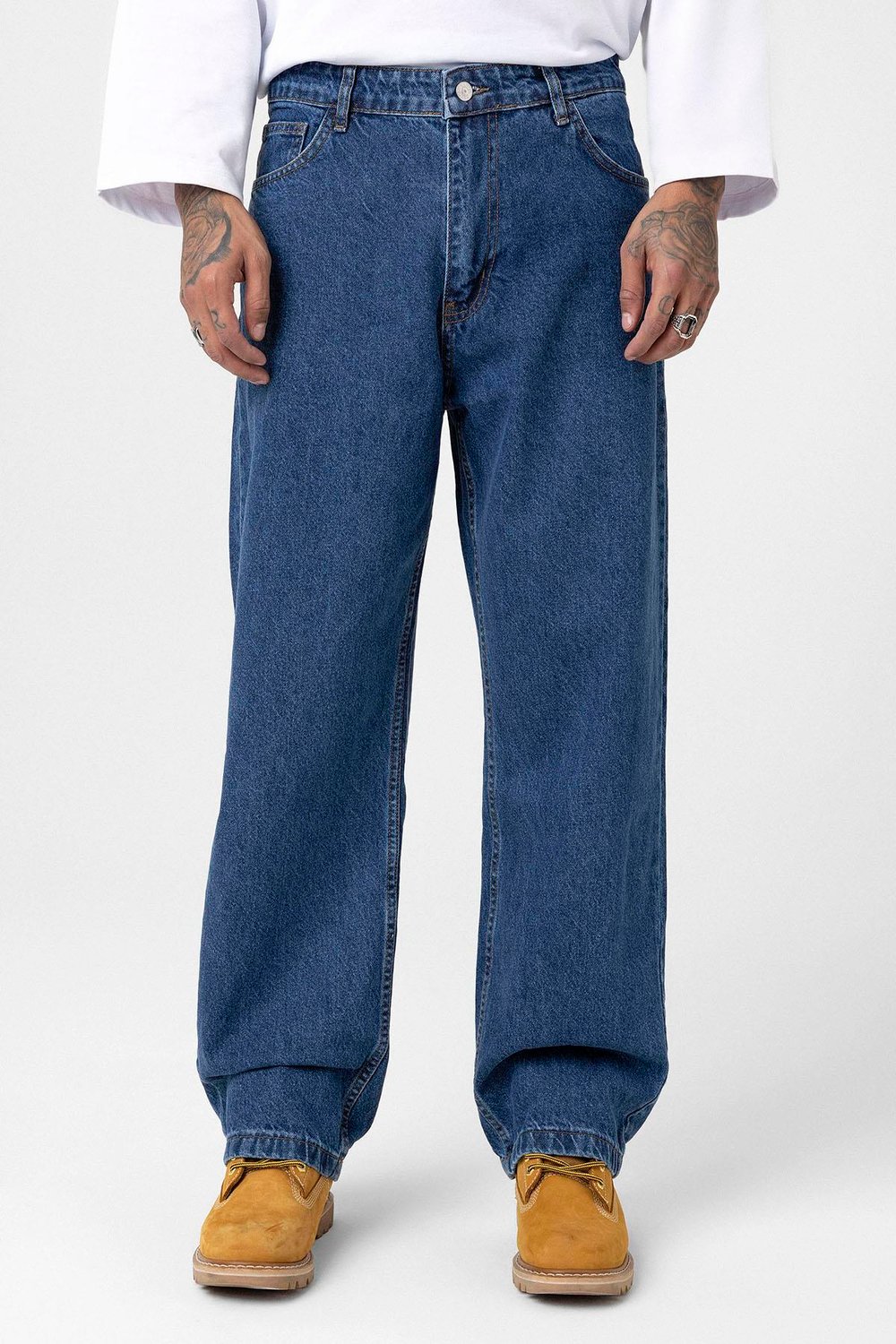 Baggy Fıt Jean Mavi