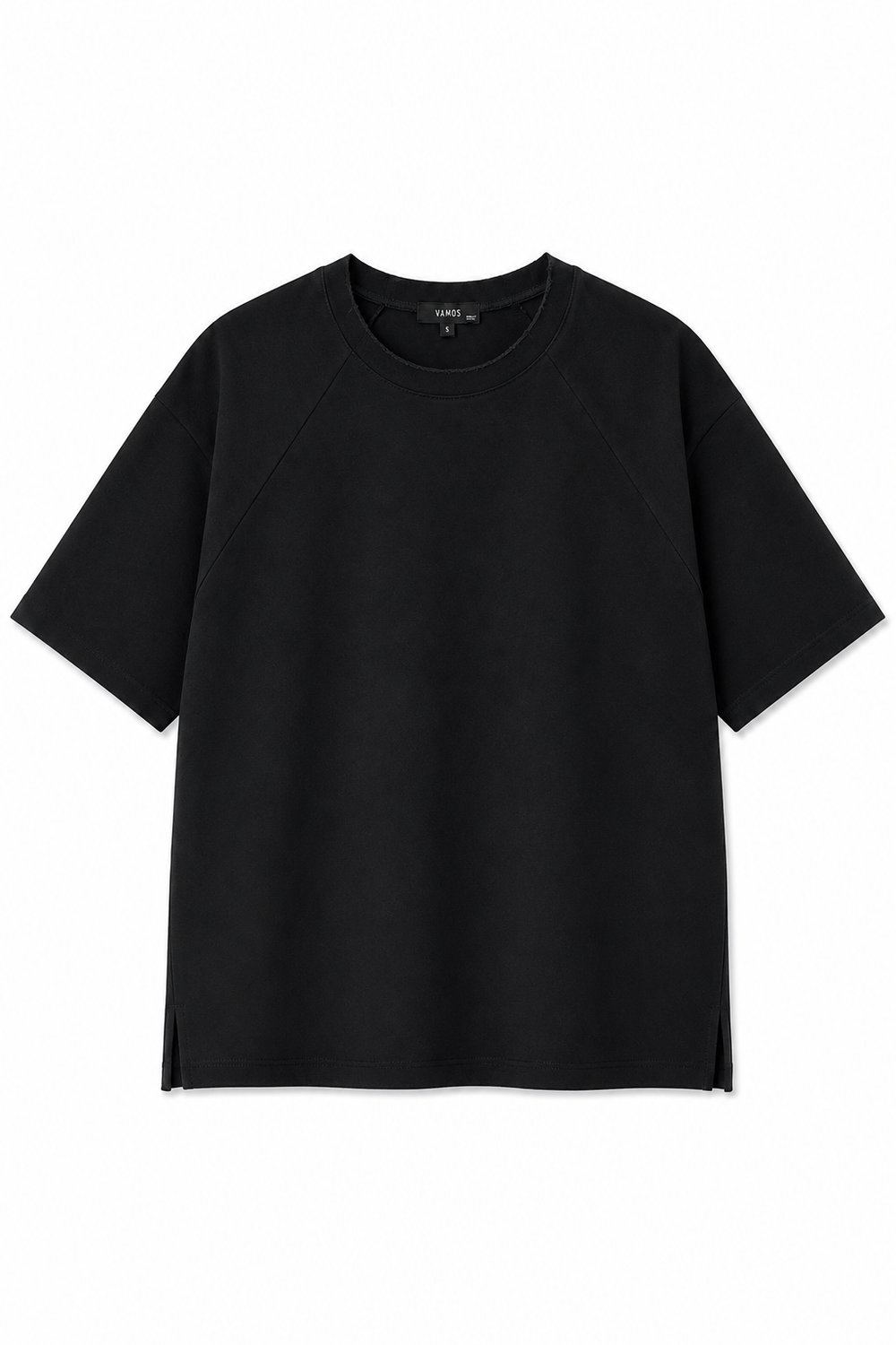 Oversize Reglan Kol Basic Tişört Siyah
