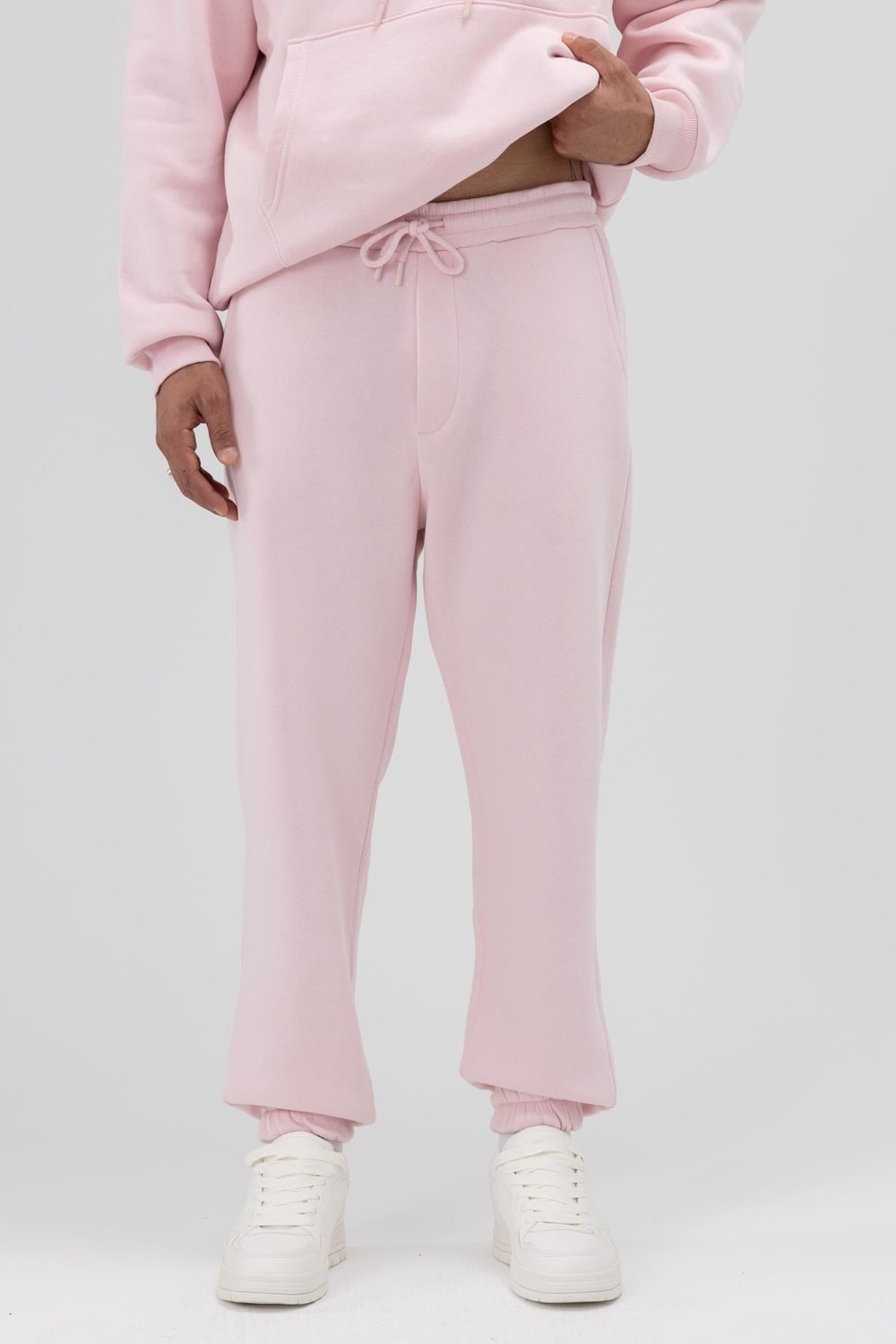 Basic Paça Lastikli Eşofman Alt Pembe
