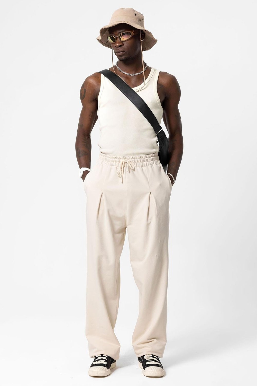 Basic Baggy Eşofman alt Taş