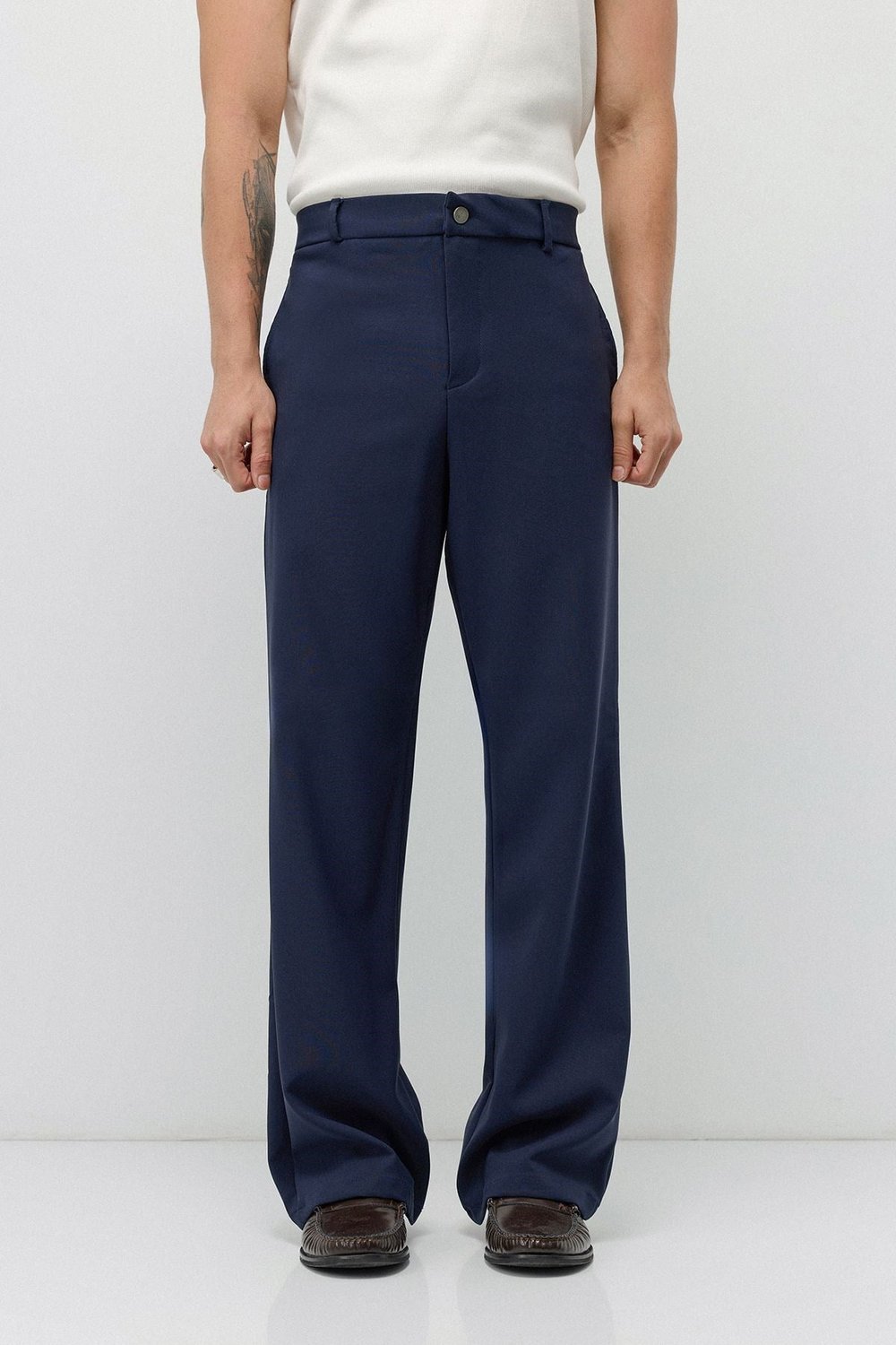 Flare Fit Kumaş Pantolon Lacivert