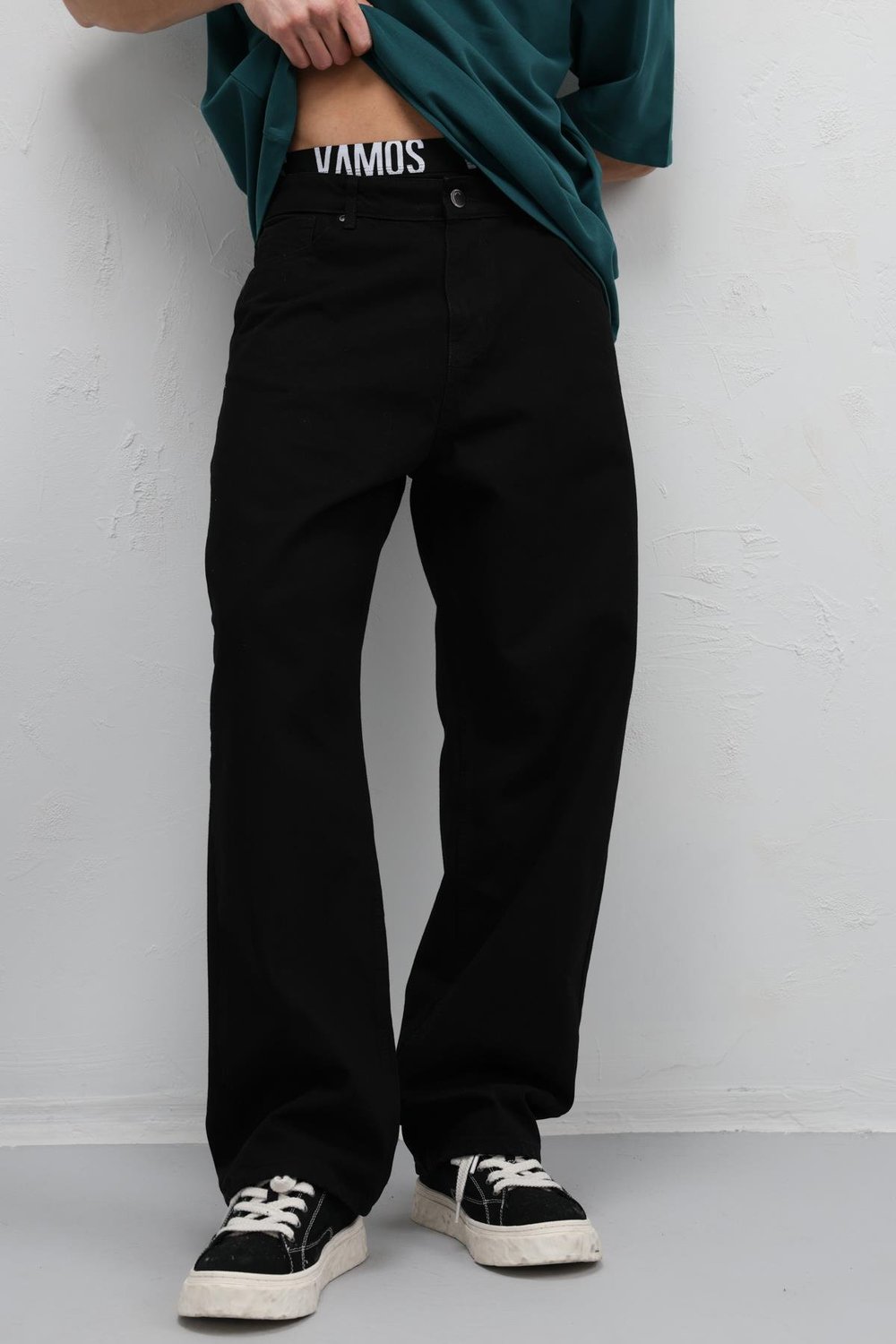 Baggy Fıt Jean Siyah