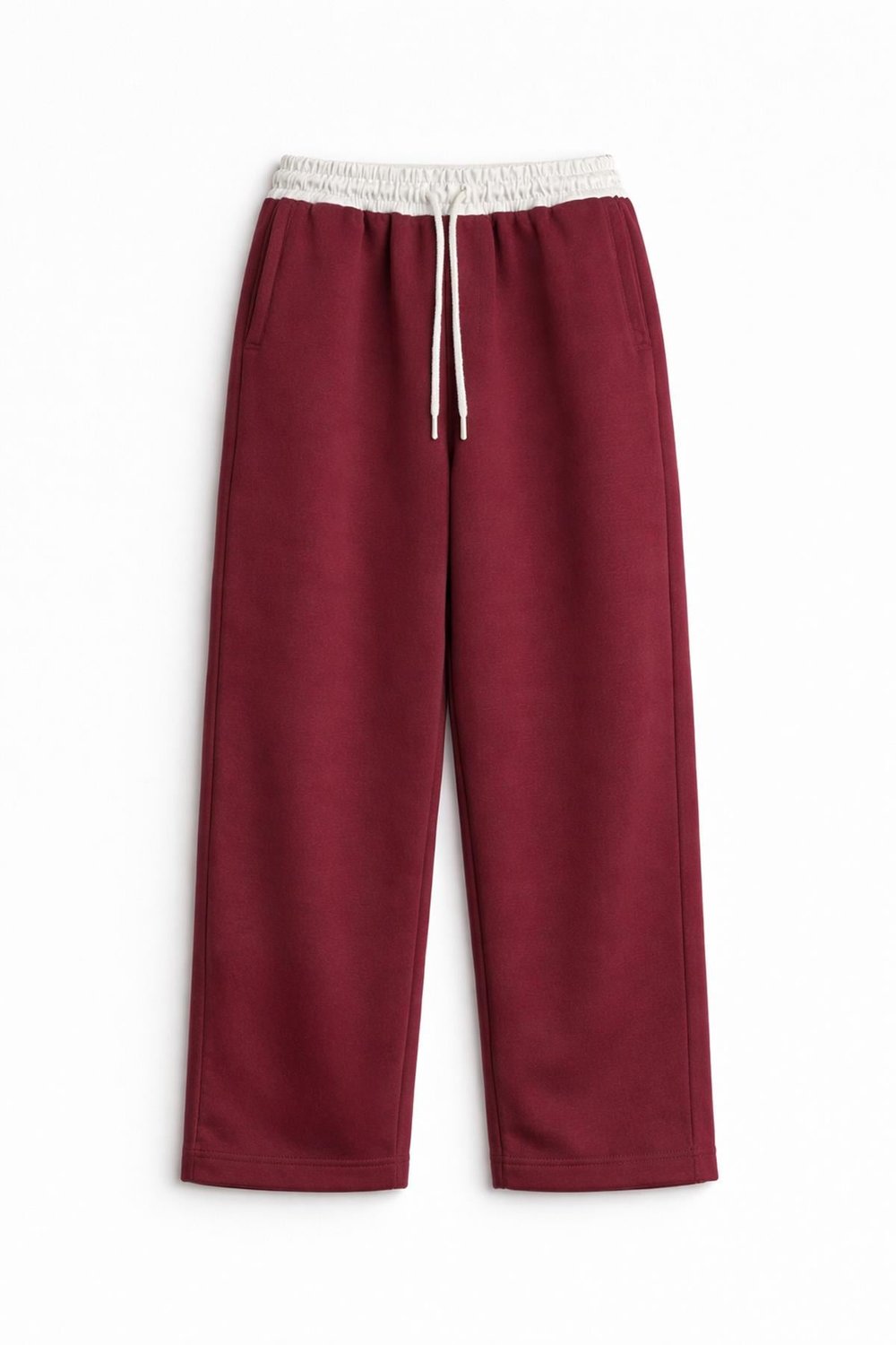 Baggy Fit Eşofman Alt Bordo