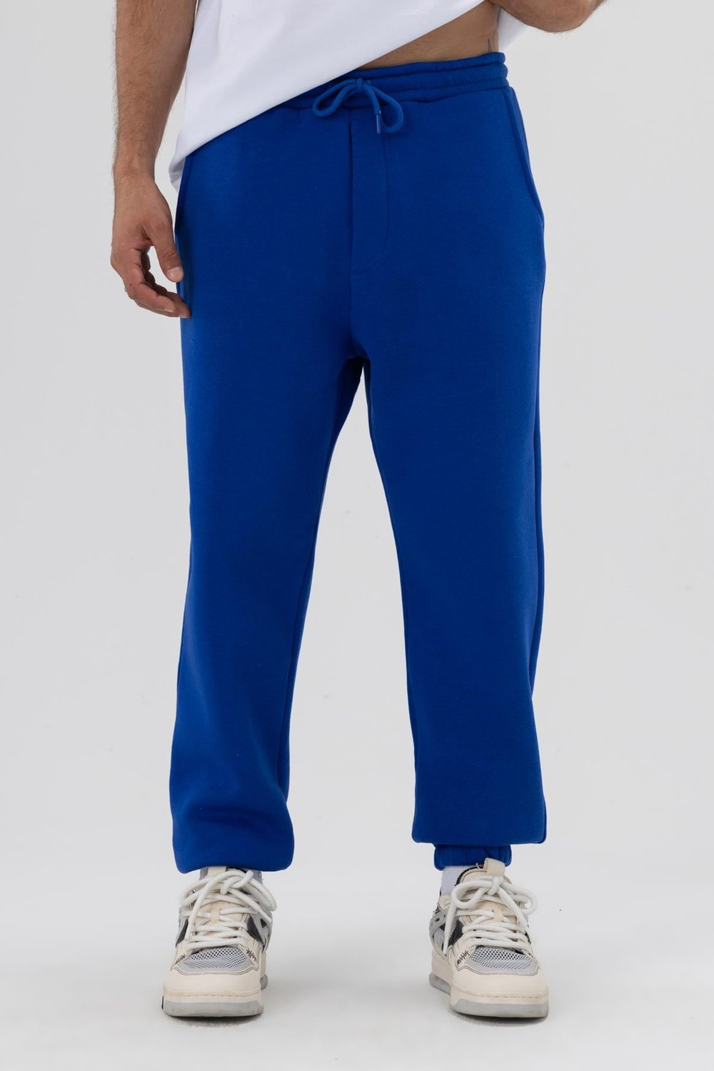 Basic Paça Lastikli Eşofman Alt Saks
