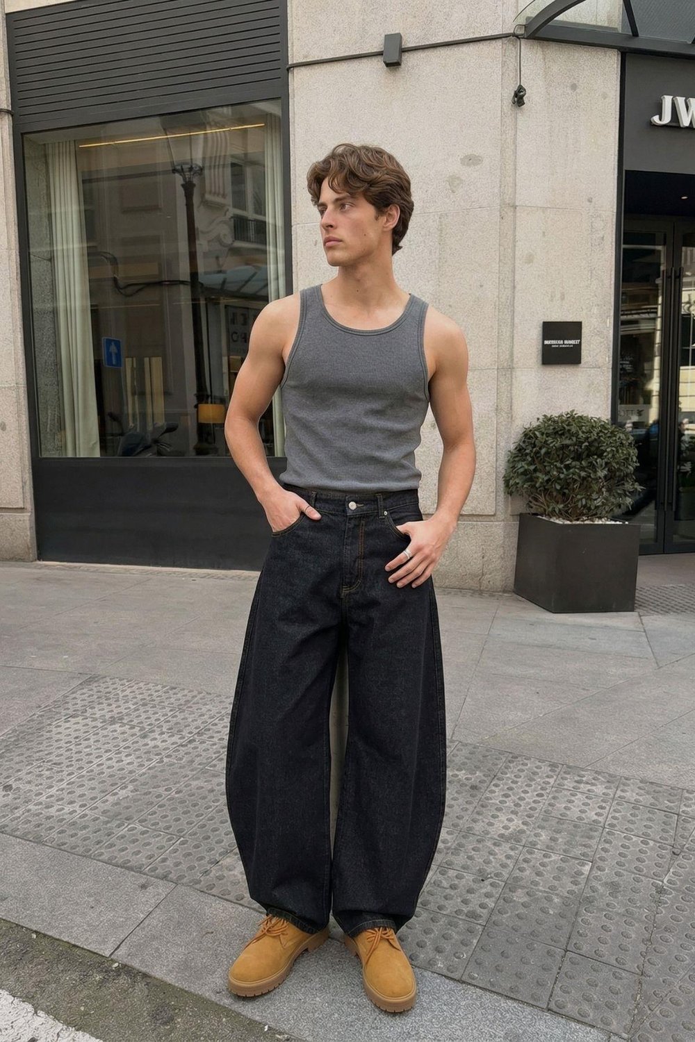 Balloon Fit Jean Siyah