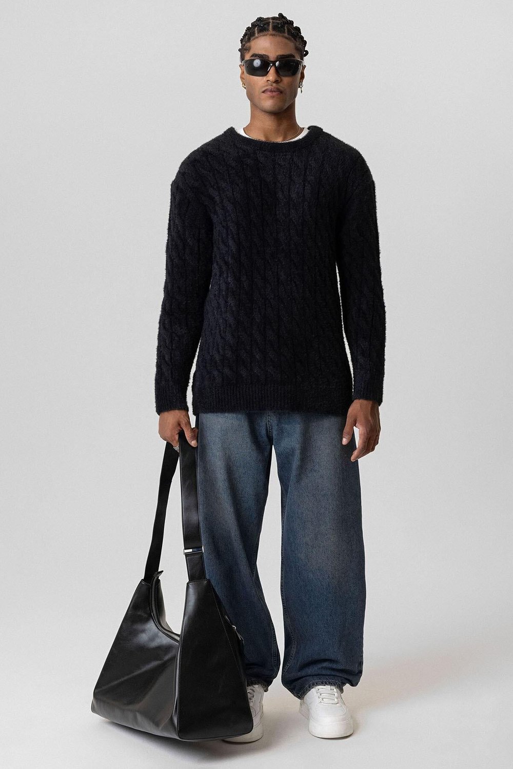 Oversize Triko Kazak Siyah