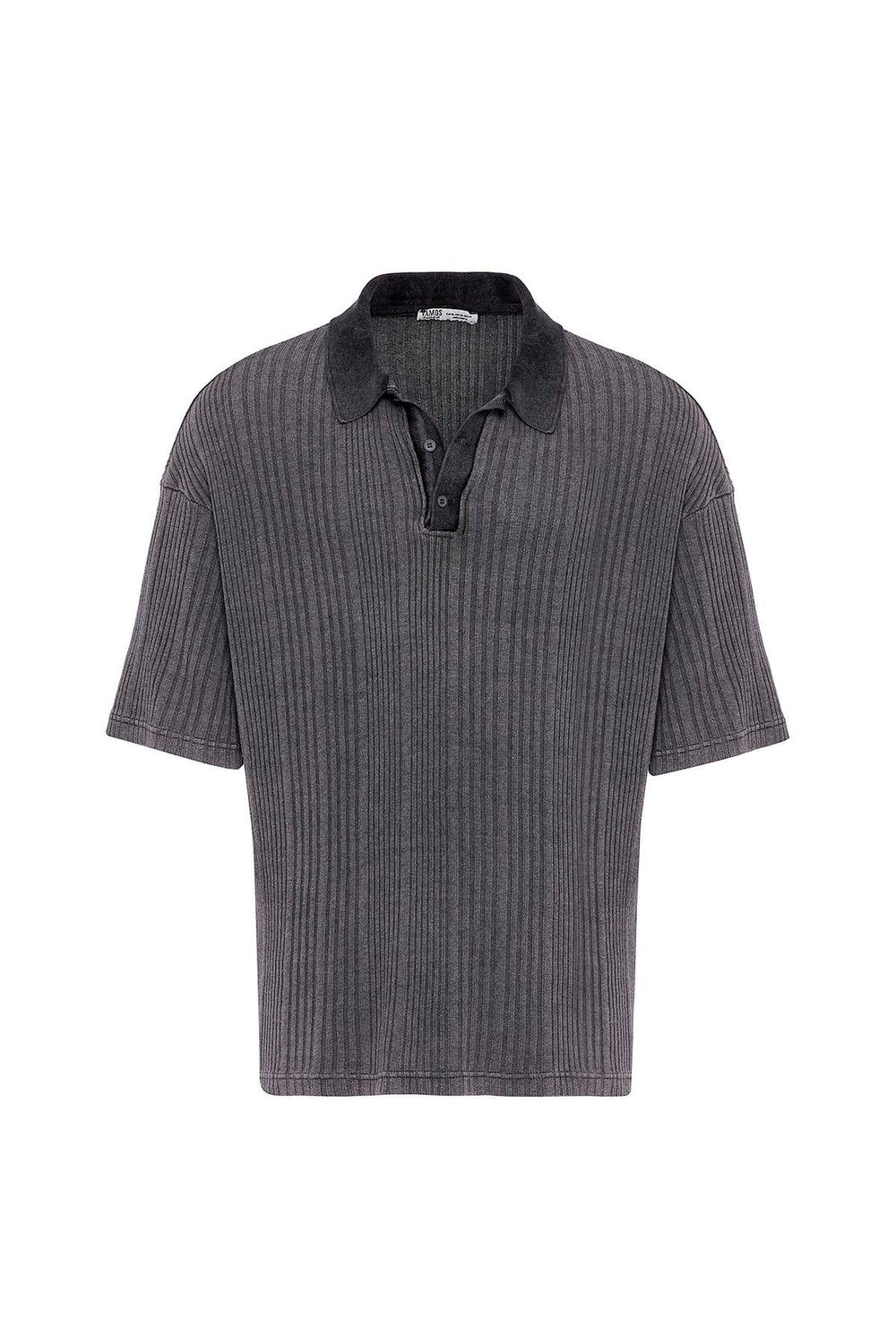Polo Yaka Oversize Triko Siyah