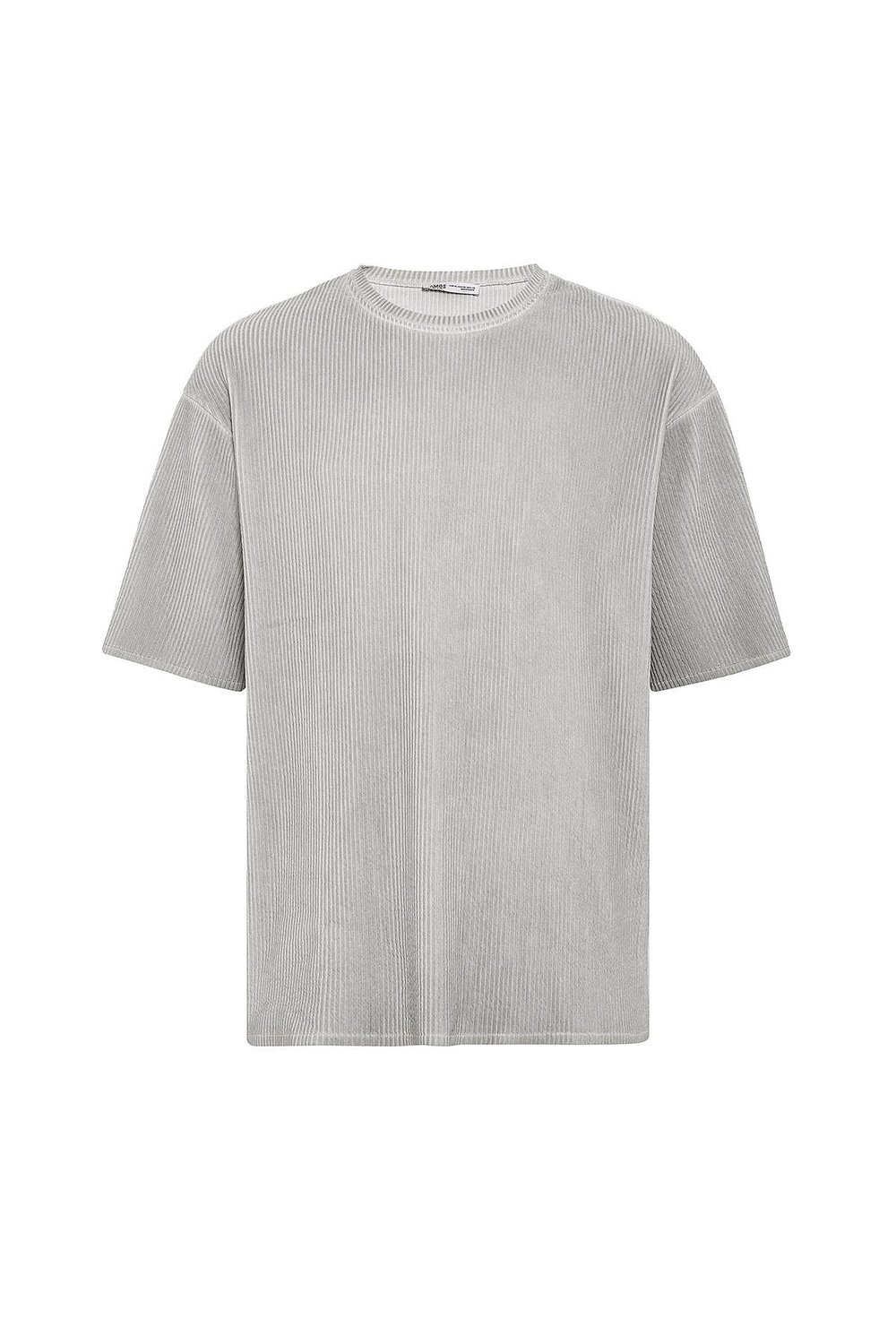 Yıkamalı Ottoman Basic Oversize Tişört Gri