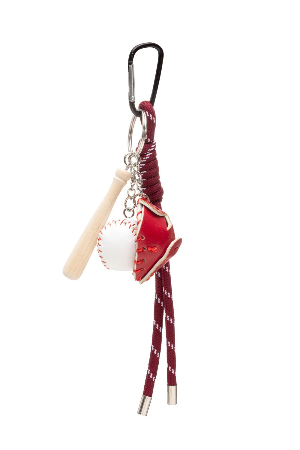 Çanta Charm Baseball Bordo