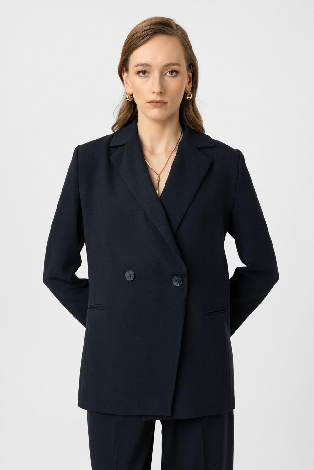 Fernanda Blazer Ceket Lacivert