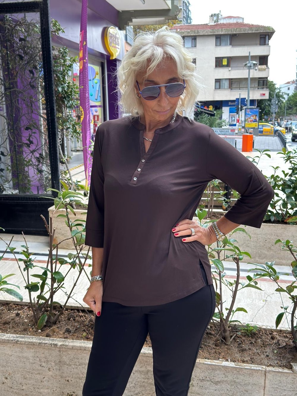 Çıt Çıt Detaylı Basic Tshirt