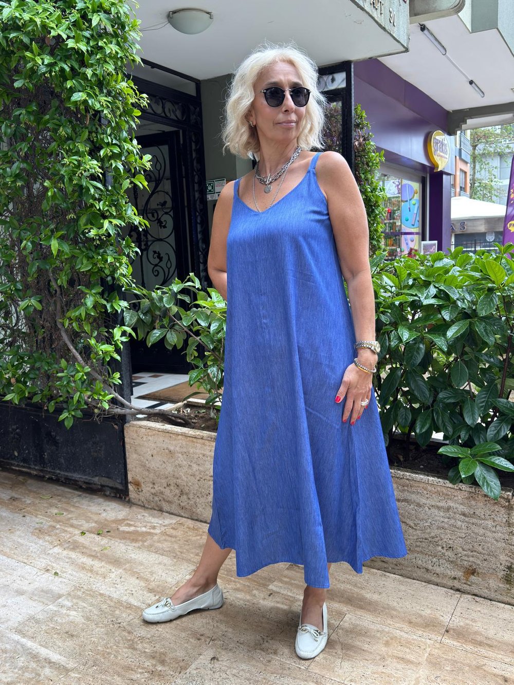 İnce Askılı Tensel Elbise
