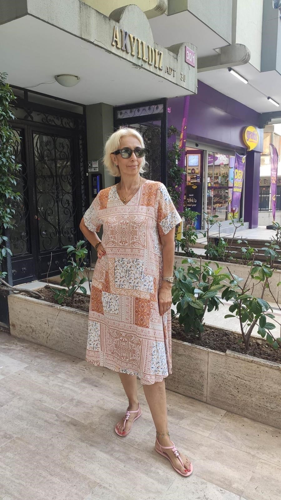 Viskon Pamuk Peçvörk Elbise