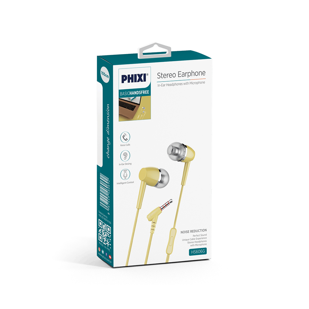  Phixi Basic HS606G Mikrofonlu Kulakiçi Kulaklık Gold