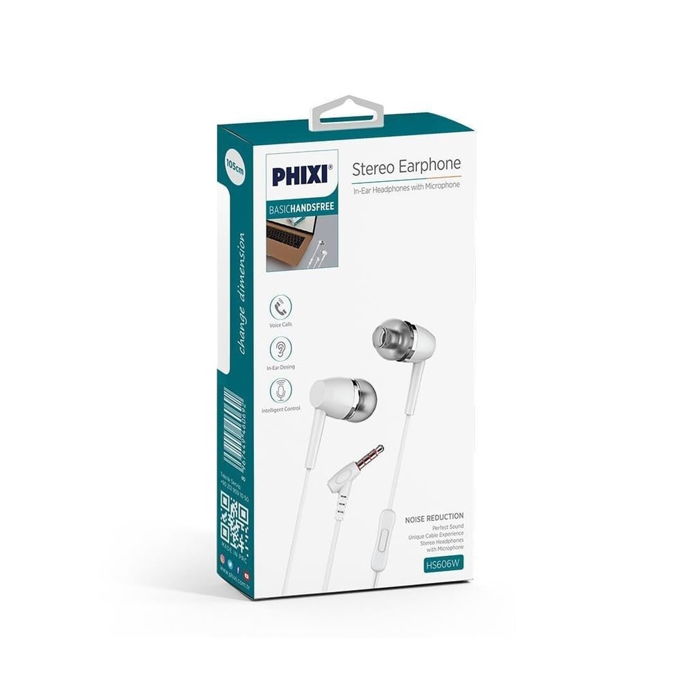  Phixi Basic HS606W Mikrofonlu Kulakiçi Kulaklık Beyaz