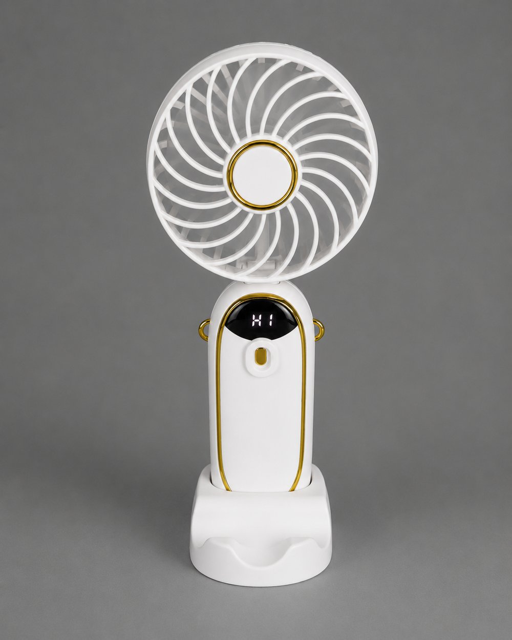 5 Kademeli Taşınabilir Mini Fan – Şarjlı, Sessiz USB Fan | Güçlü Hava Akışı, Uzun Kullanım Süresi (BEYAZ)