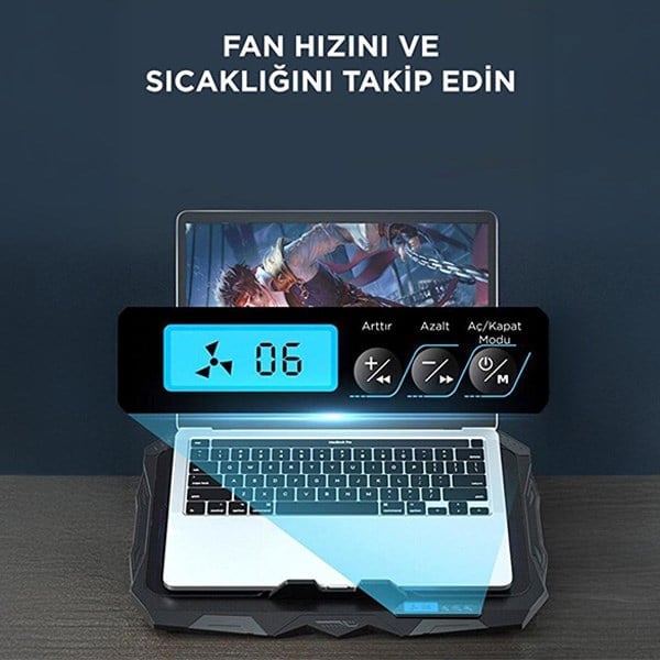 Ayarlanabilir Laptop Soğutucu Fan | Dizüstü Bilgisayar Isınmasını Azaltan Notebook Standı