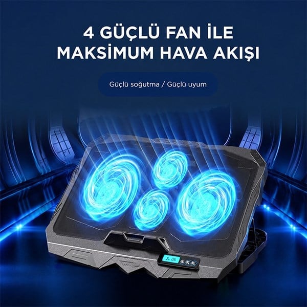 Ayarlanabilir Laptop Soğutucu Fan | Dizüstü Bilgisayar Isınmasını Azaltan Notebook Standı