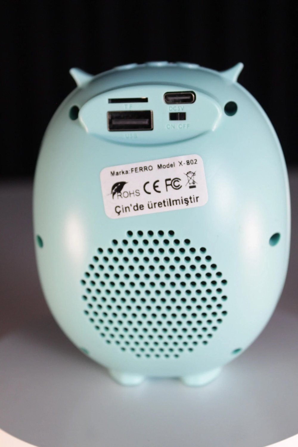 Baykuş Tasarım Bluetooth Mini Hoparlör AÇIK MAVİ (X-802)