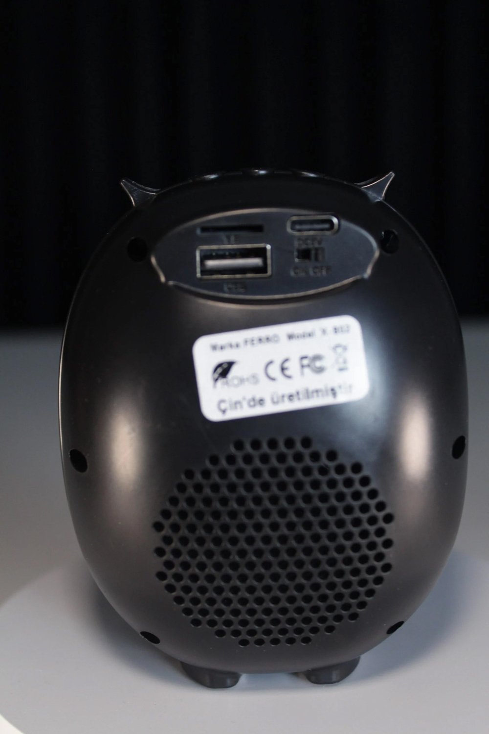 Baykuş Tasarım Bluetooth Mini Hoparlör SİYAH (X-802)