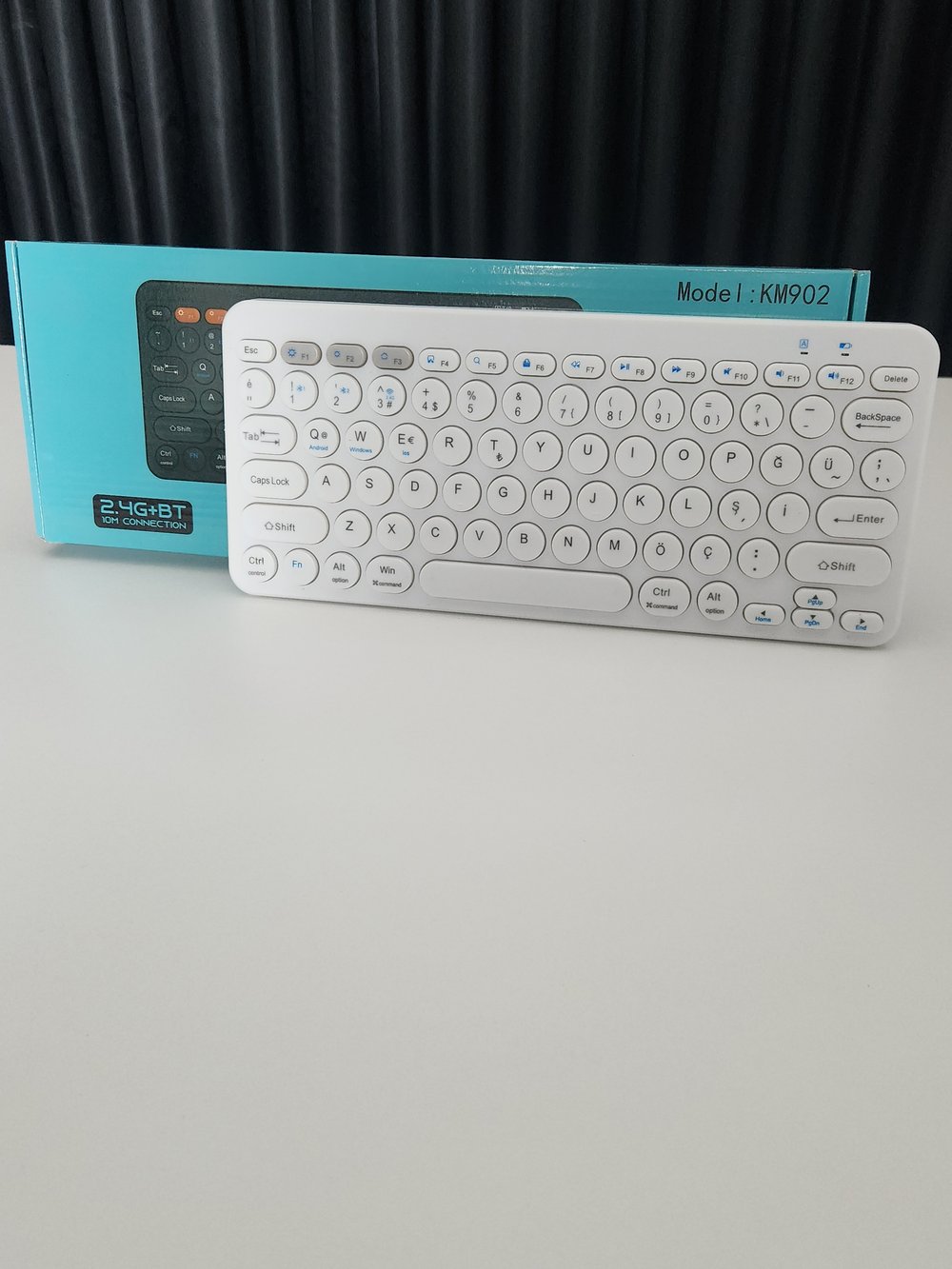 Çift Cihaz Bağlantılı (2.4G + Bluetooth) Kablosuz Klavye Mouse Set – Ultra Hızlı Geçiş (KM902)
