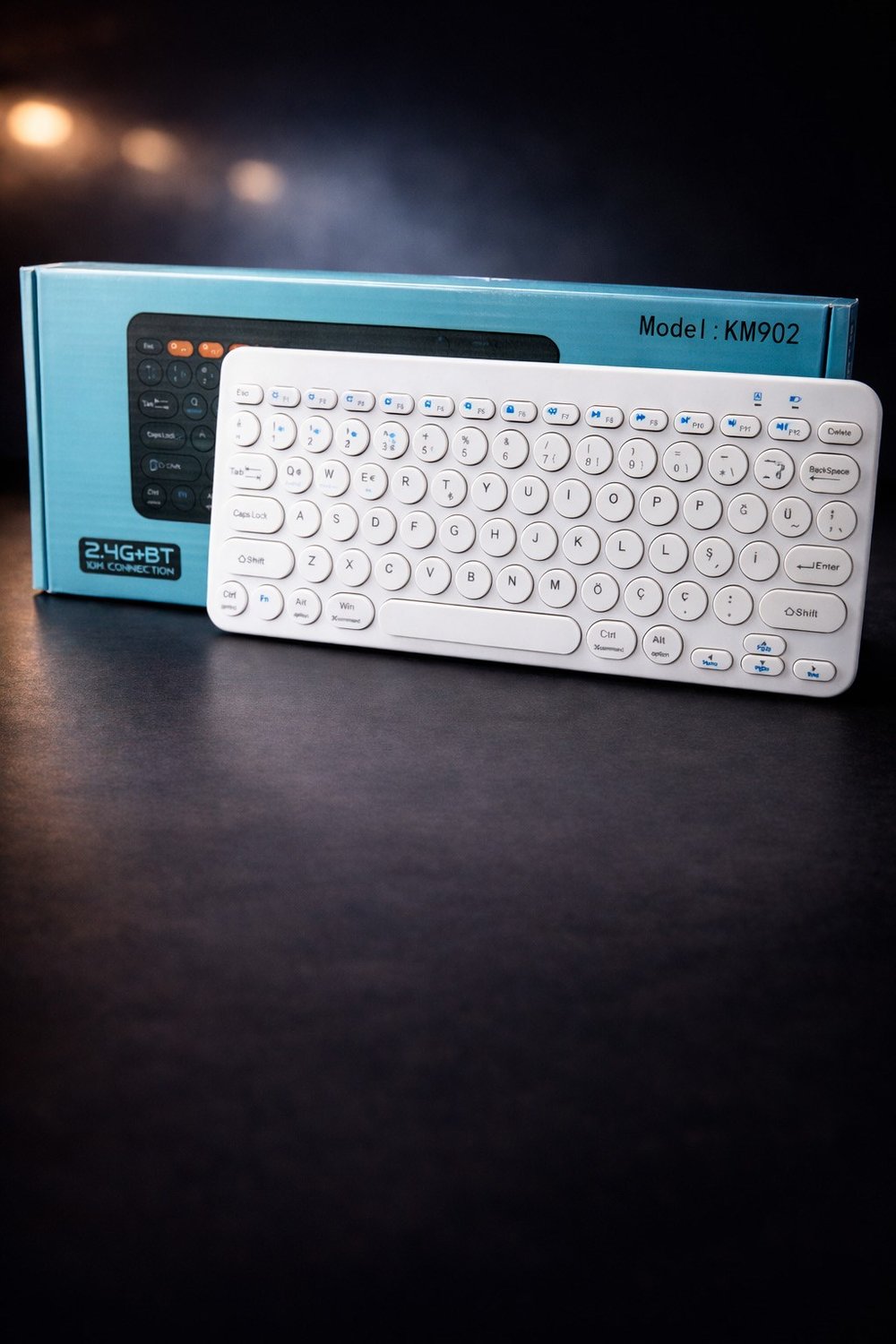 Çift Cihaz Bağlantılı (2.4G + Bluetooth) Kablosuz Klavye Mouse Set – Ultra Hızlı Geçiş (KM902)