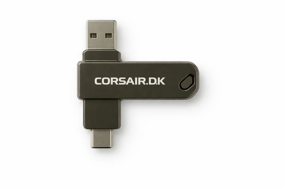 CORSAIR.D.K  32 GB ÇİF YÖNLÜ METAL TYP-C FLASH BELLEK