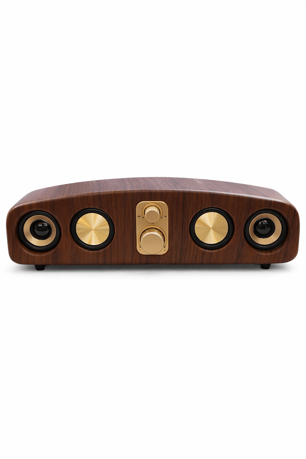 E-3403 10W Bluetooth Hoparlör | USB TF Kart AUX Destekli | Type-C Şarjlı Taşınabilir Speaker Ahşap