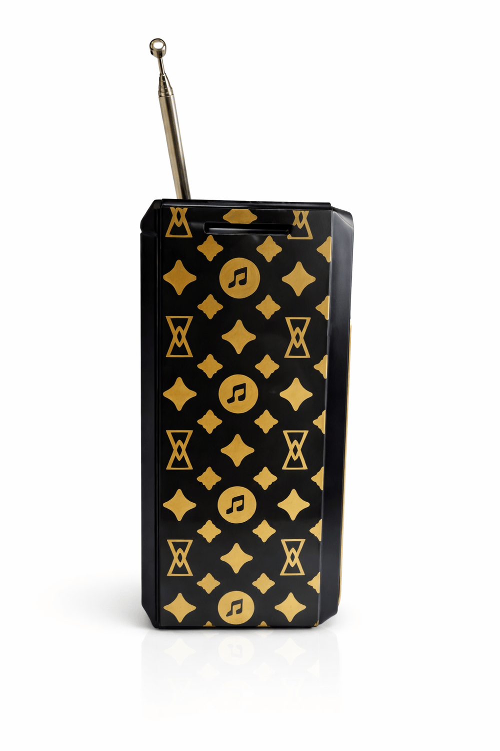 FP-811BT Nostaljik Radyo Görünümlü Fenerli Bluetooth,Hafıza Kartı,Usb Bellek,Aux Ve Radyo Destekli Hoparlör Desenli