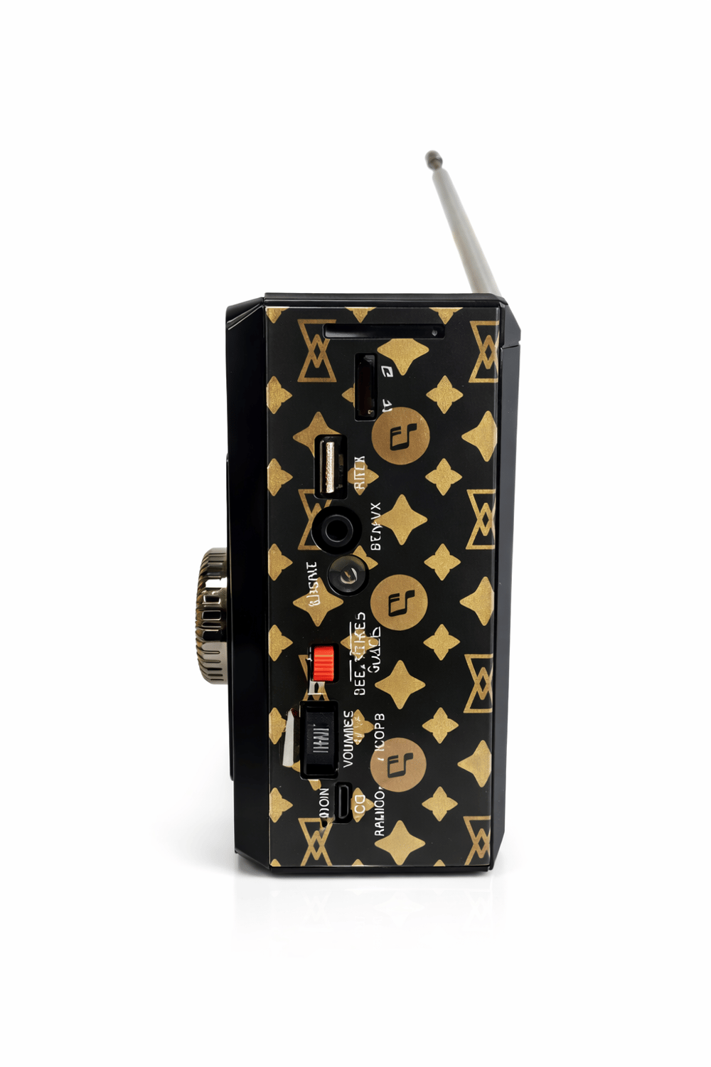 FP-811BT Nostaljik Radyo Görünümlü Fenerli Bluetooth,Hafıza Kartı,Usb Bellek,Aux Ve Radyo Destekli Hoparlör Desenli