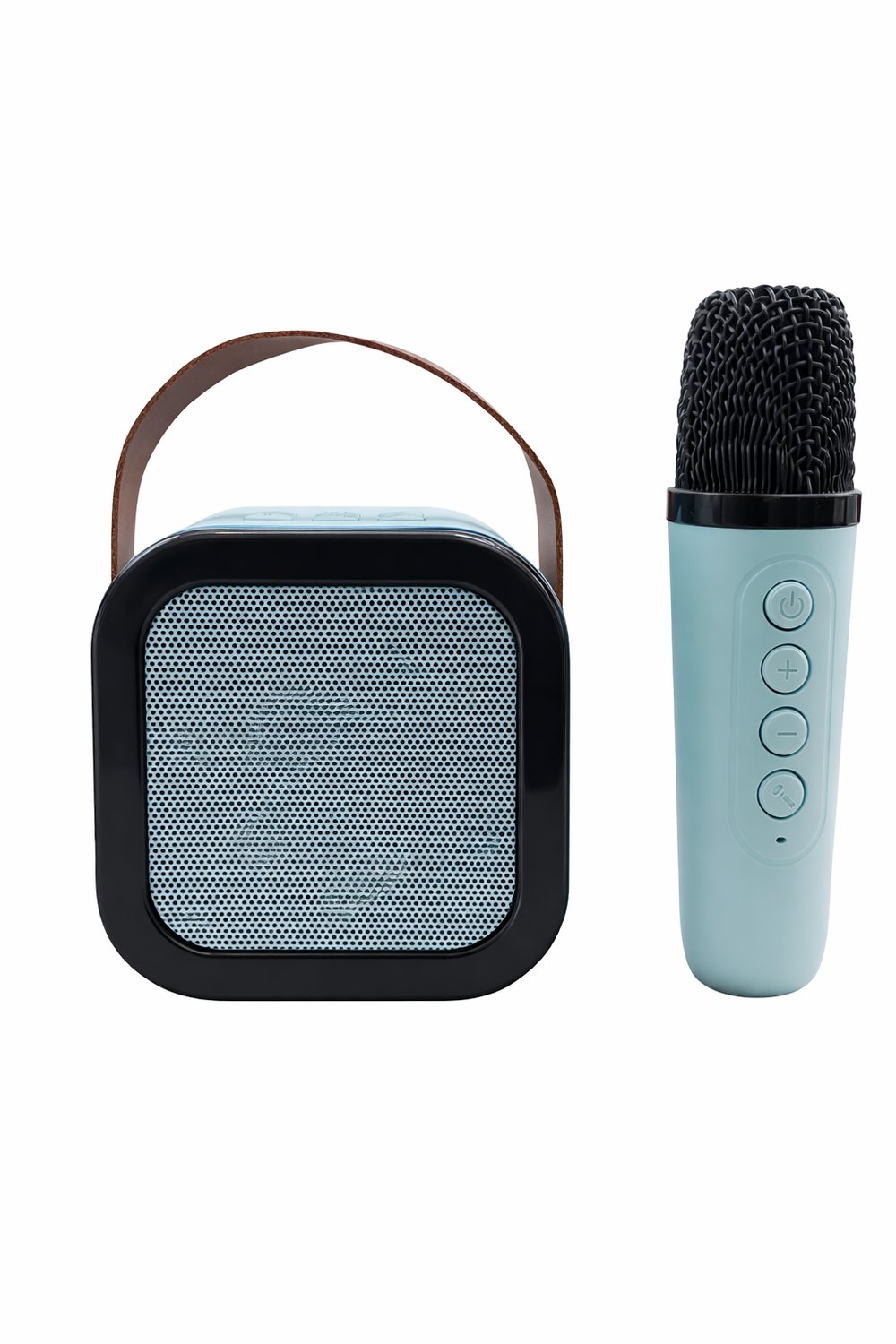 K12 (Tek Mikrofonlu) Bluetooth Hoparlör – RGB Işıklı Karaoke Parti Hoparlörü Mavi