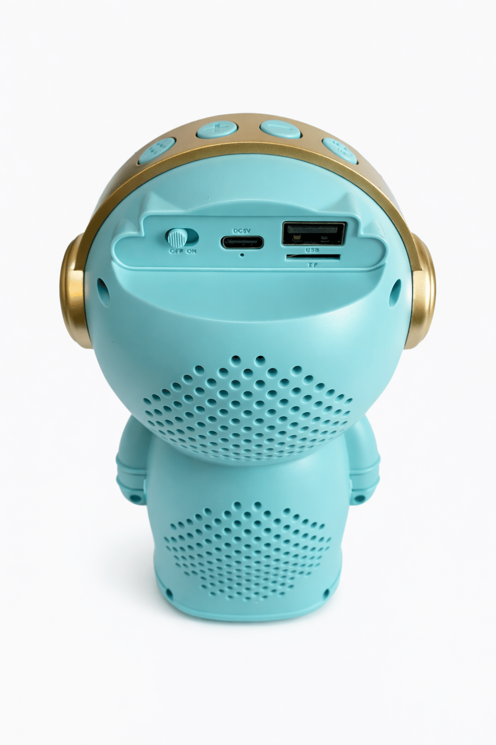 LN-808 Astronot Figürlü RGB Işıklı Bluetooth Hoparlör USB & TF Kart Destekli Mavi