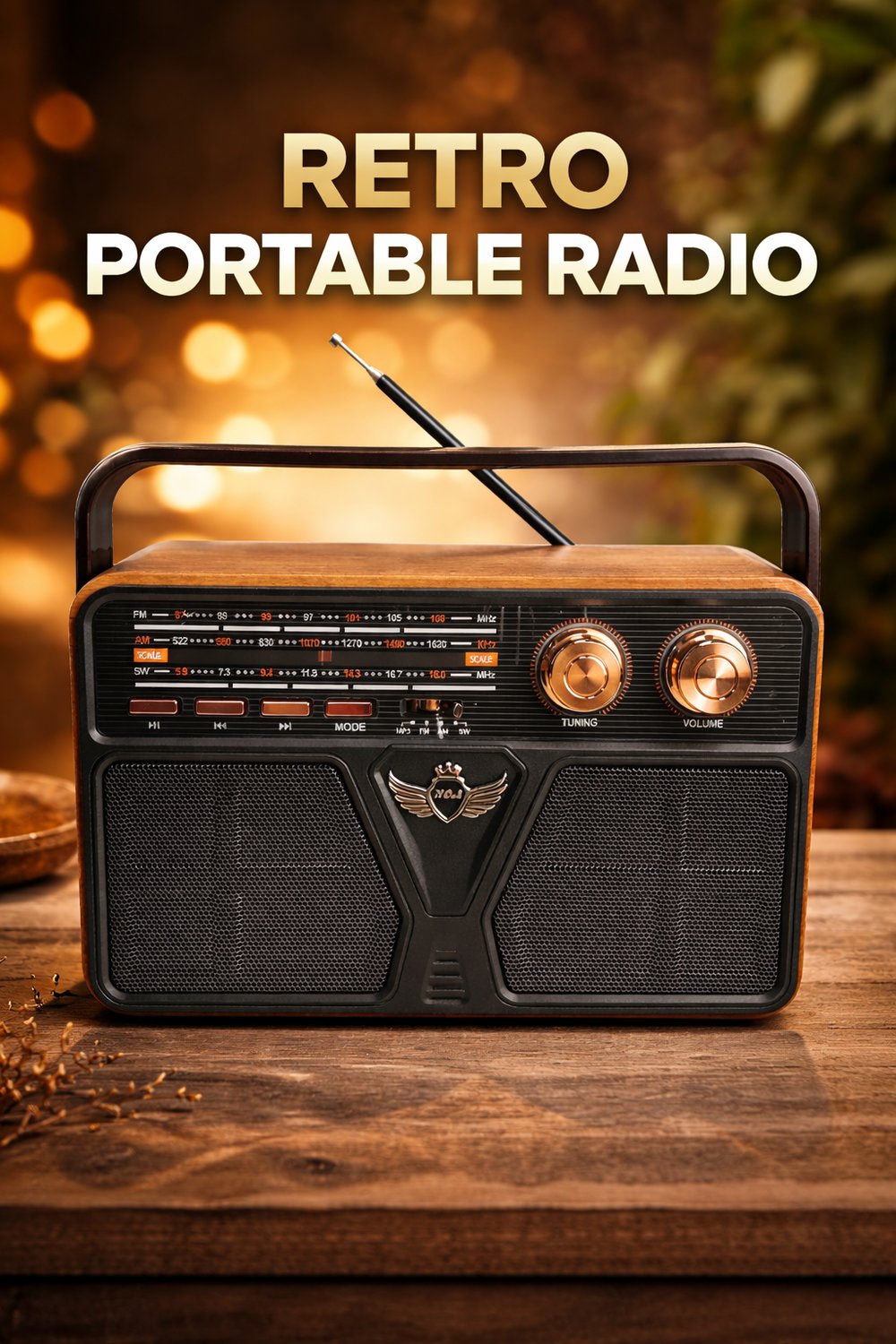 Nostaljik Radyo Görünümlü Bluetooth,Hafıza Kartı,Usb Bellek,Aux Ve Radyo Destekli Hoparlör Siyah (MD-507BT )