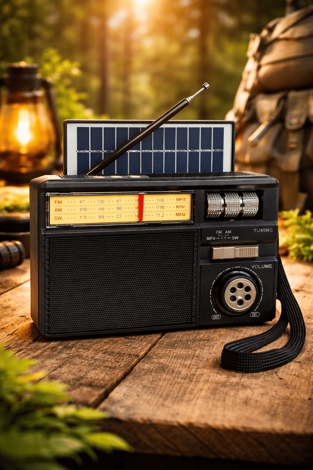 MD-979S Nostaljik Radyo Görünümlü Güneş Enerjili Bluetooth,Hafıza Kartı,Usb Bellek,Aux Ve Radyo Destekli Hoparlör Siyah