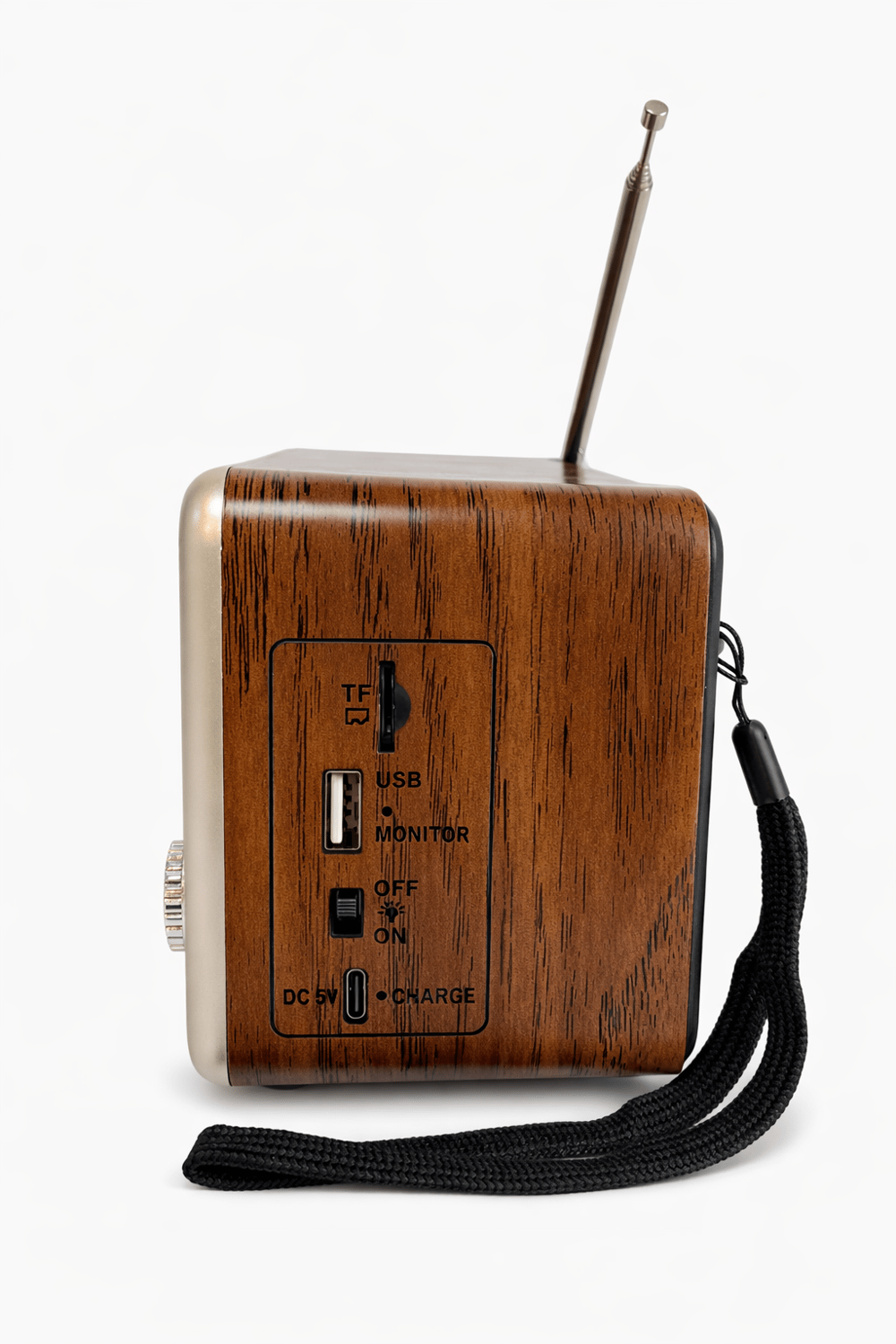 NS-6675BT Nostaljik Radyo Görünümlü Fenerli Bluetooth,Hafıza Kartı,Usb Bellek,Aux Ve Radyo Destekli Hoparlör Gri