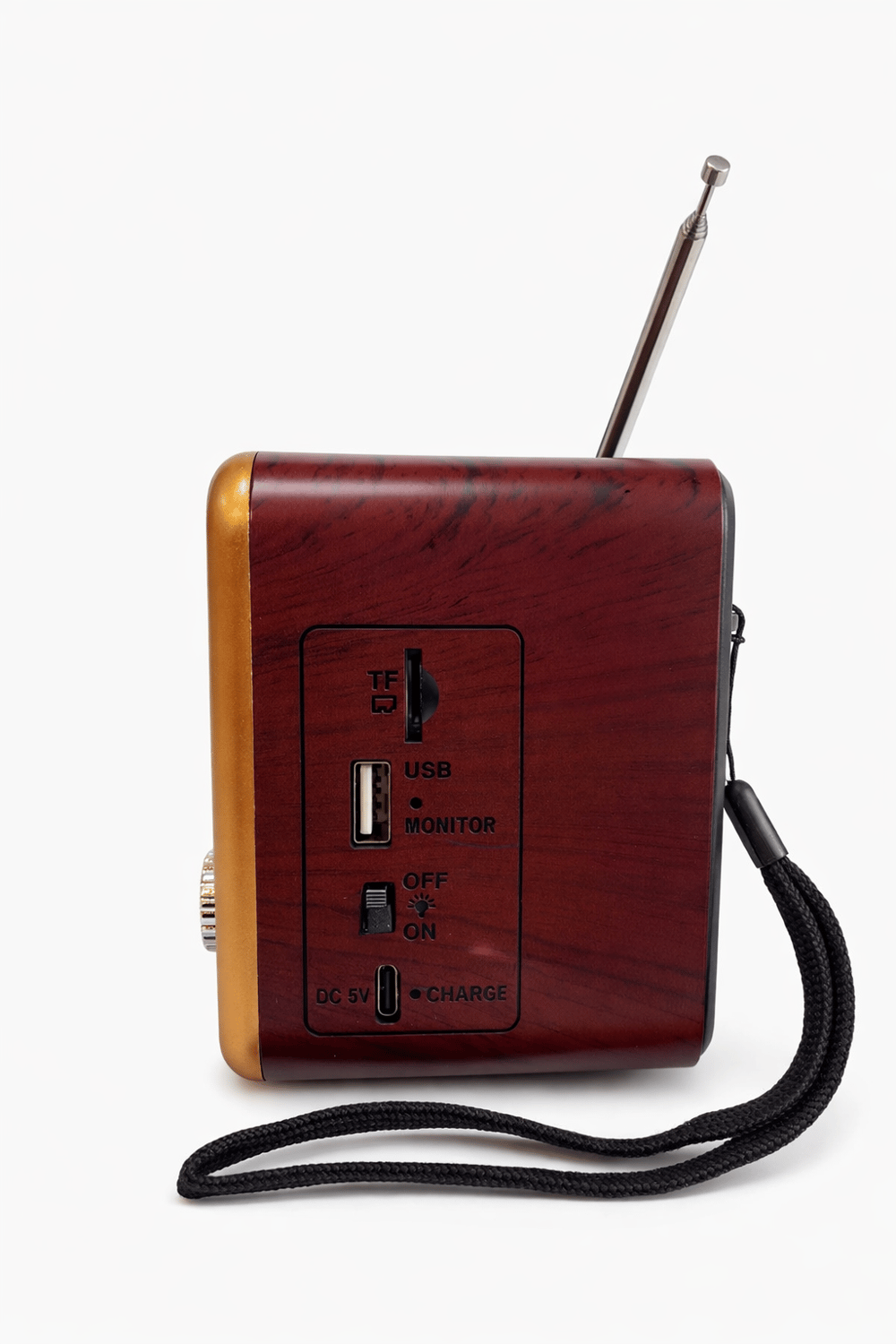 NS-6675BT Nostaljik Radyo Görünümlü Fenerli Bluetooth,Hafıza Kartı,Usb Bellek,Aux Ve Radyo Destekli Hoparlör Gold