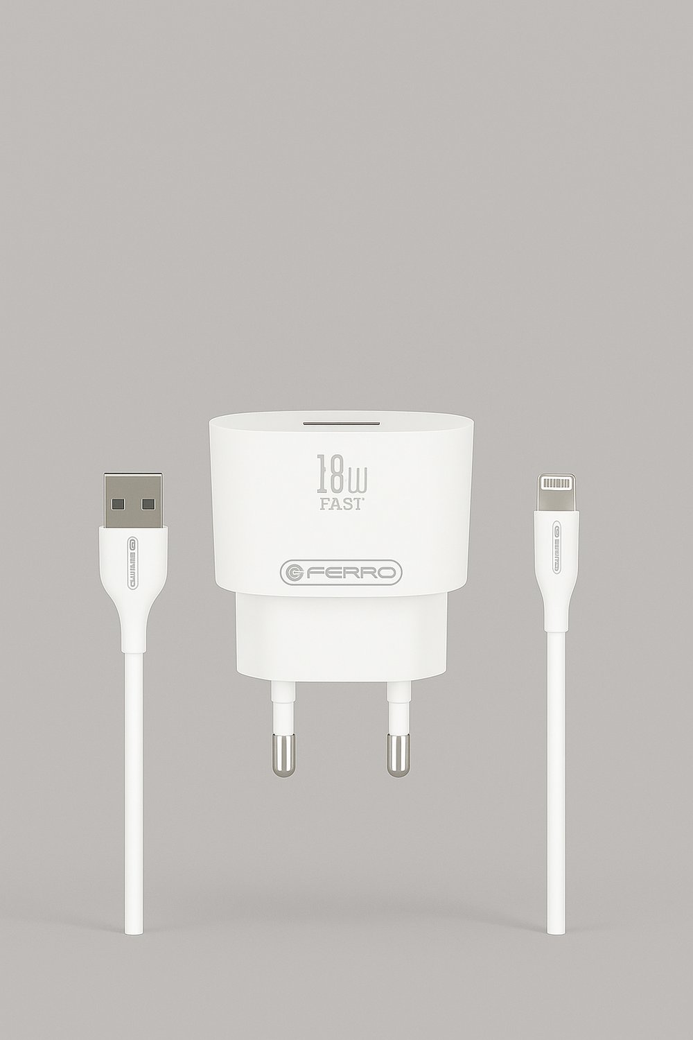 FERRO W22 Qualcom IPhone Uyumlu 18w 3.0 Lightning Hızlı Şarj Seti
