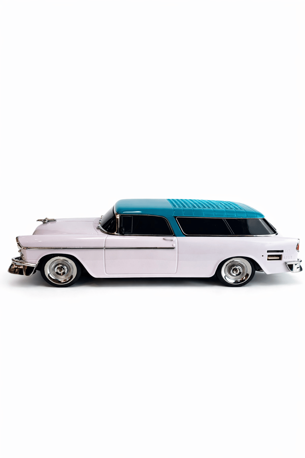 WS-1955 Nostaljik Araba Görünümlü Bluetooth,Hafıza Kartı,Usb Bellek,Aux Ve Radyo Destekli Hoparlör Beyaz