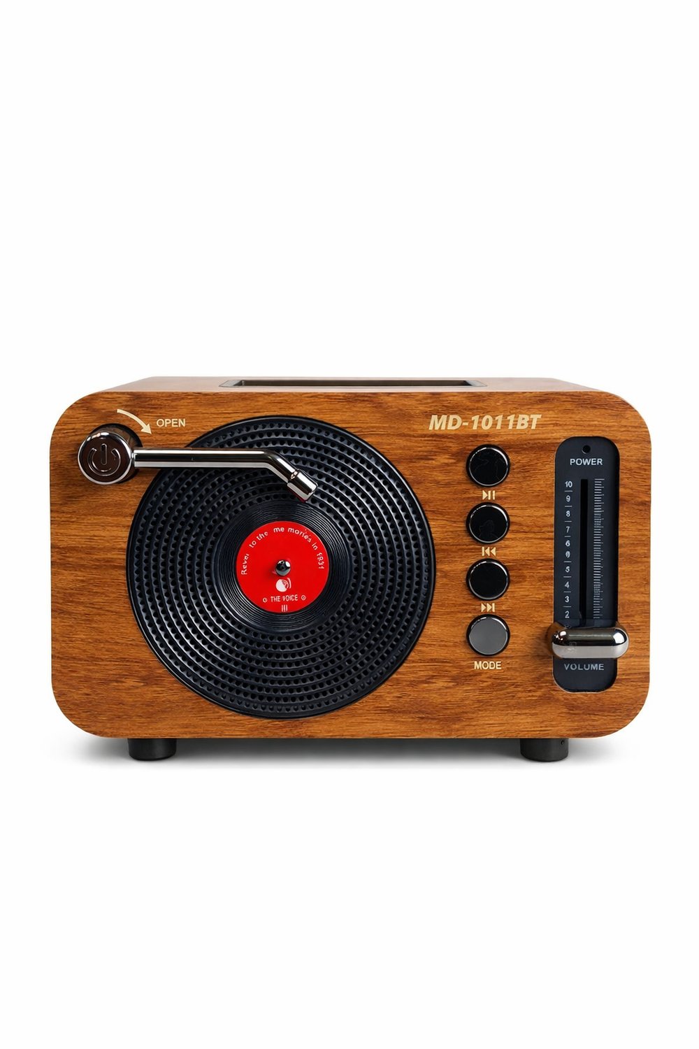 MD-1011BT Nostaljik Radyo Görünümlü Bluetooth,Hafıza Kartı,Usb Bellek,Aux Ve Radyo Destekli Hoparlör Açık Ahşap