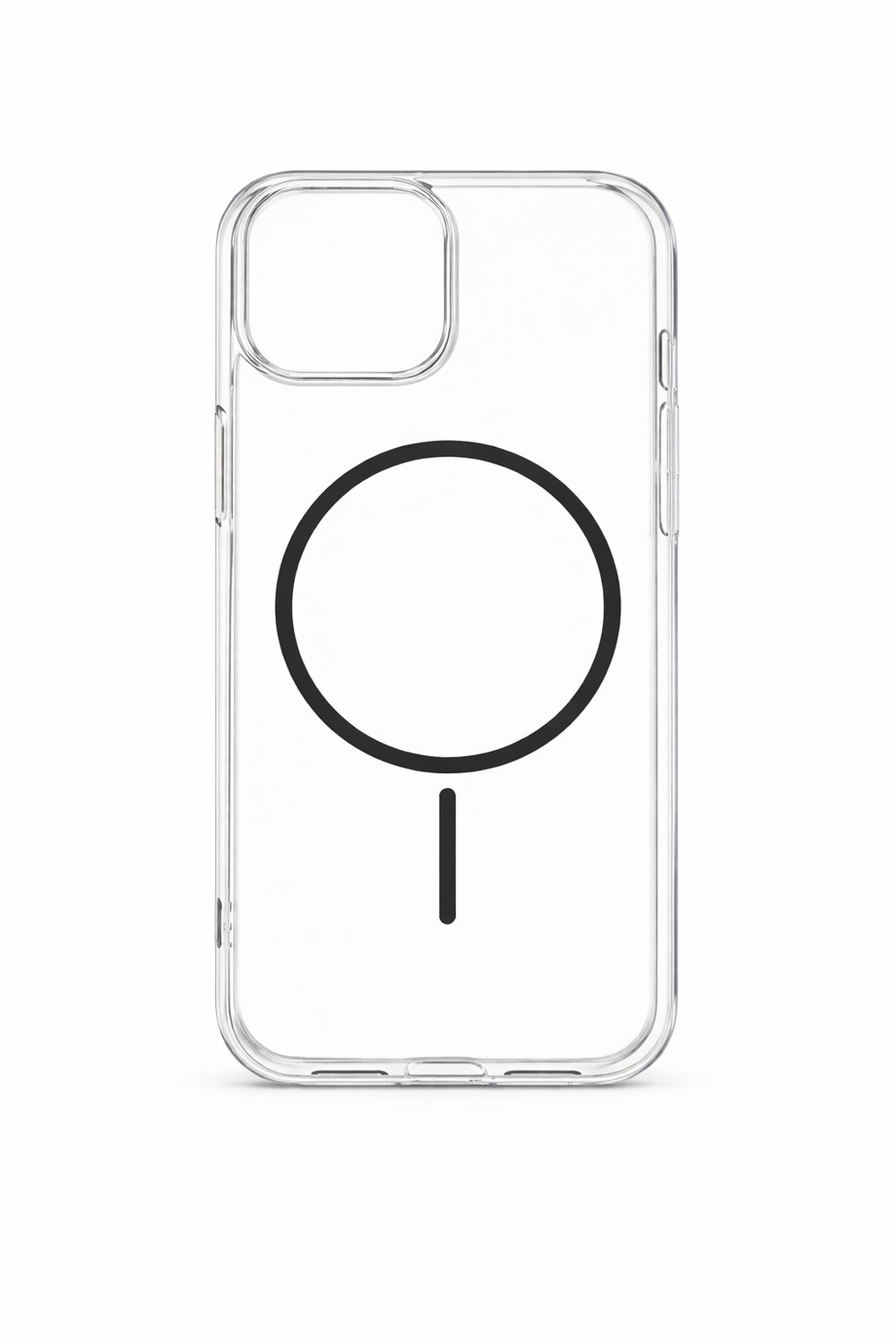 İPhone 15 Pro Max Uyumlu Magsafei Renkli Sert Mika Sararmaz Kılıf Siyah