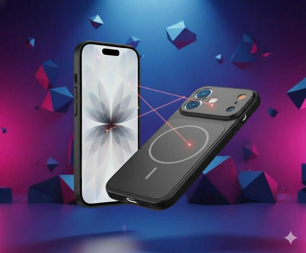 İPhone 16 Uyumlu İPhone 17 Görünümlü Magsafeli Kamera Kamera Lensli Kılıf Siyah