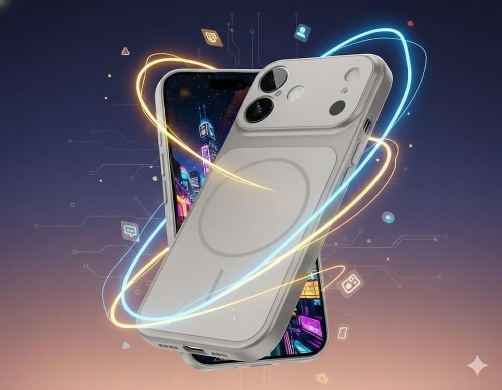 İPhone 16 Uyumlu İPhone 17 Görünümlü Magsafeli Kamera Kamera Lensli Kılıf Silver