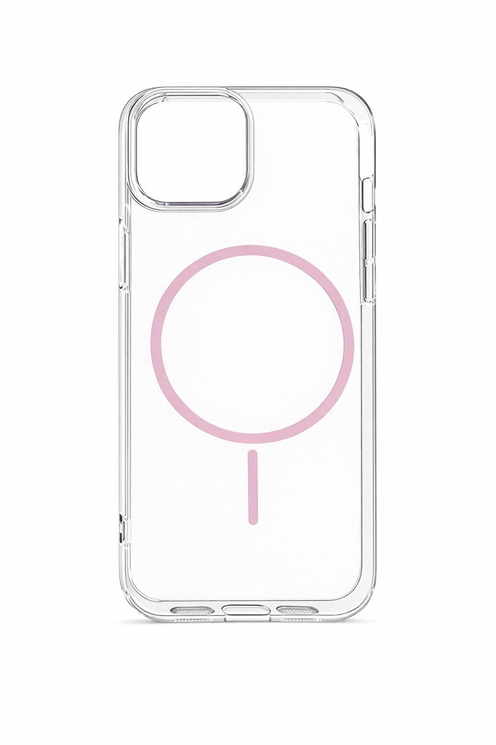 İPhone 17 Pro Max Uyumlu Magsafei Renkli Sert Mika Sararmaz Kılıf Pembe