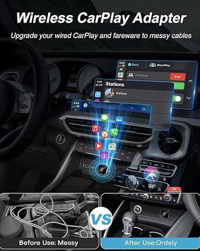 Kablosuz Carplay ve Android Auto Adaptörü Apple ve Android Cihazlar ile Uyumlu