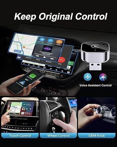 Kablosuz Carplay ve Android Auto Adaptörü Apple ve Android Cihazlar ile Uyumlu