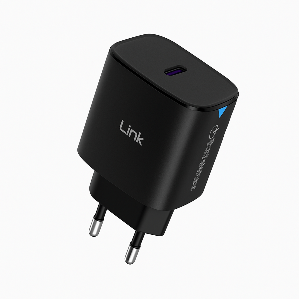 LinkTech C310 Safe 25W Hızlı Şarj Adaptörü Siyah