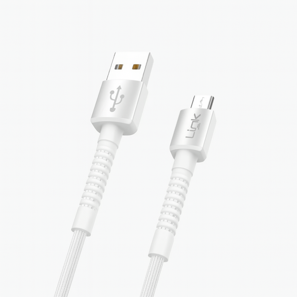 LinkTech K551 Safe & Fast 1m Örgülü Metal Başlı Micro USB Şarj Kablosu