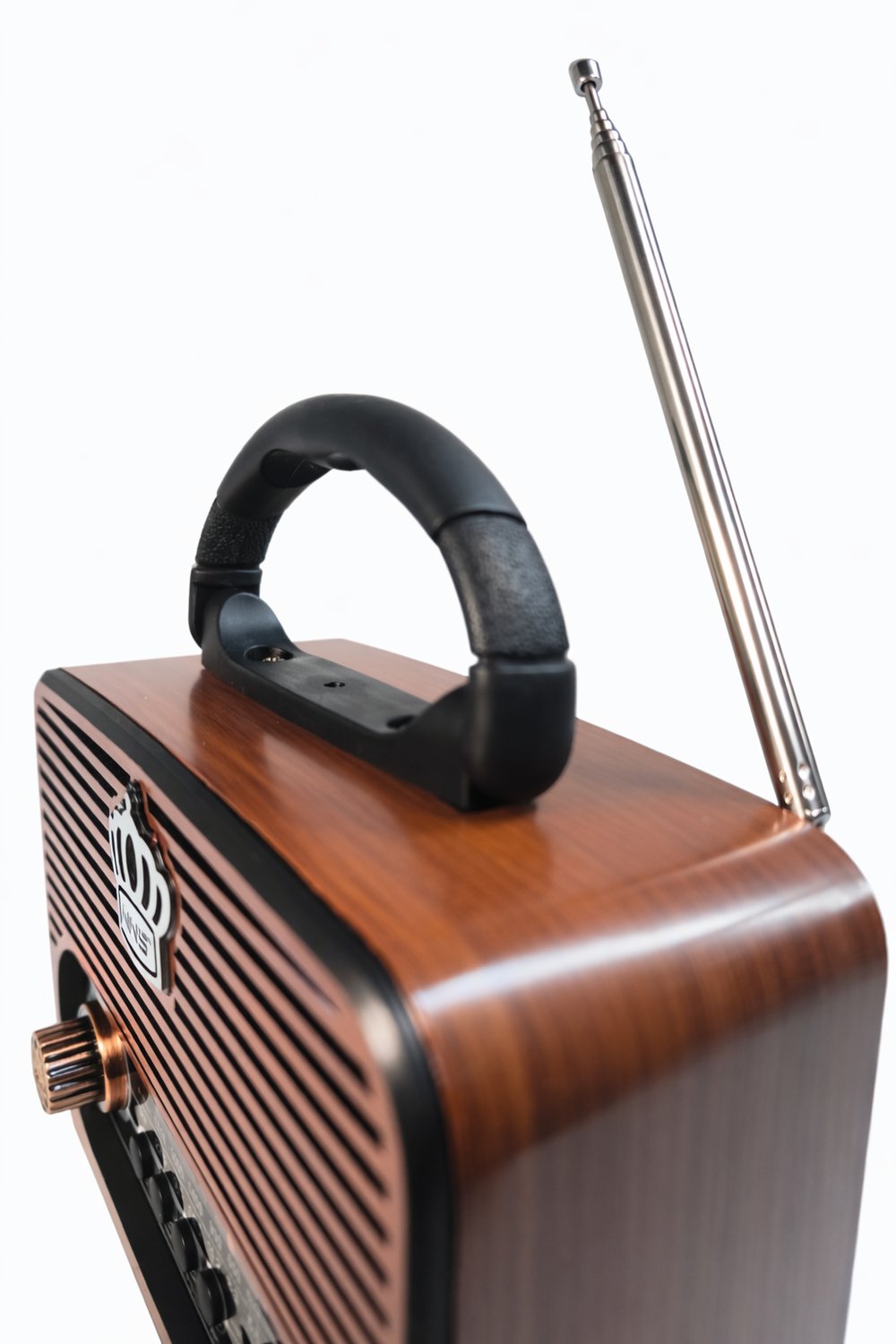 NS-8092BT Nostaljik Radyo Görünümlü Bluetooth,Hafıza Kartı,Usb Bellek,Aux Ve Radyo Destekli Hoparlör Açık Ahşap