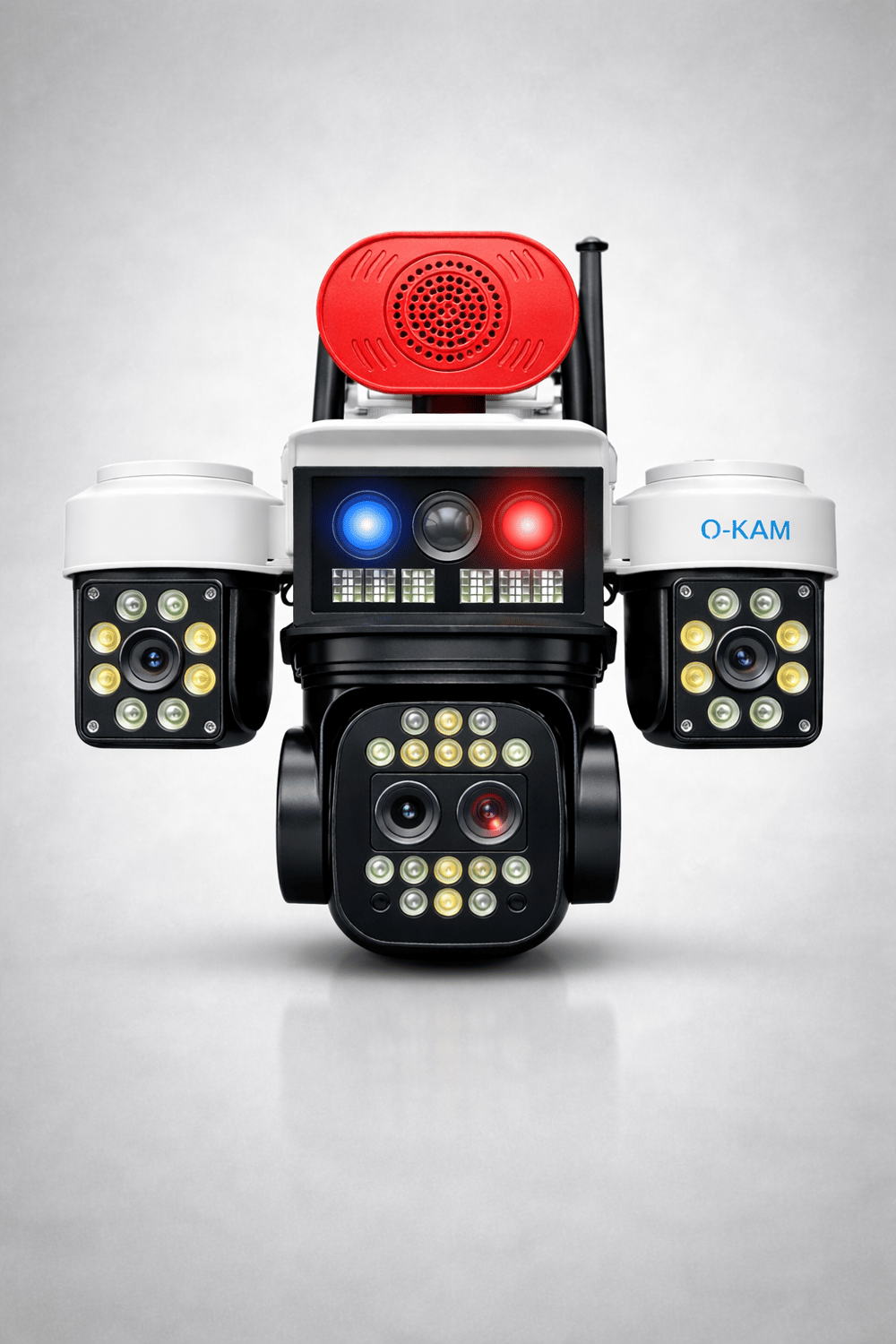 O-KAM 8095 3 Lens Sirenli Çakarlı Wifi Solar
